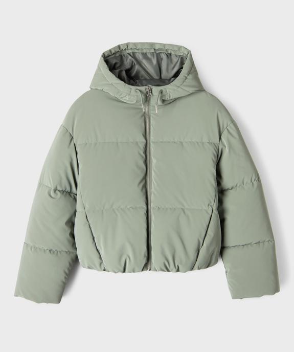 Parka courte à capuche en matière déperlante finition mate fille vue1 - GEMO 4G FILLE - GEMO