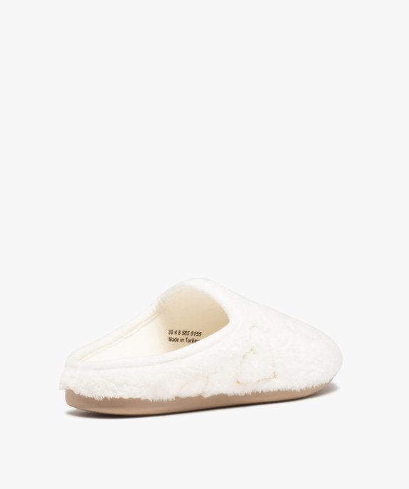 Chaussons femme mules douces brodées cœurs vue4 - GEMO(HOMWR FEM) - GEMO
