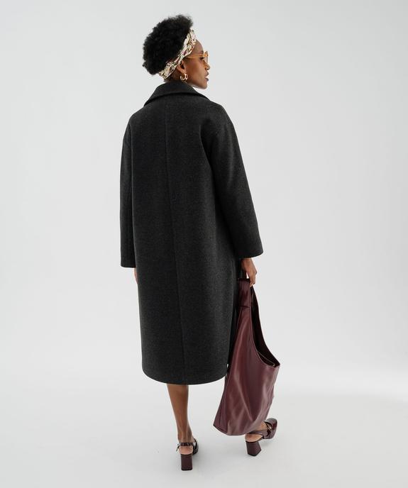Manteau long croisé à double boutonnage et col femme vue3 - GEMO(FEMME PAP) - GEMO
