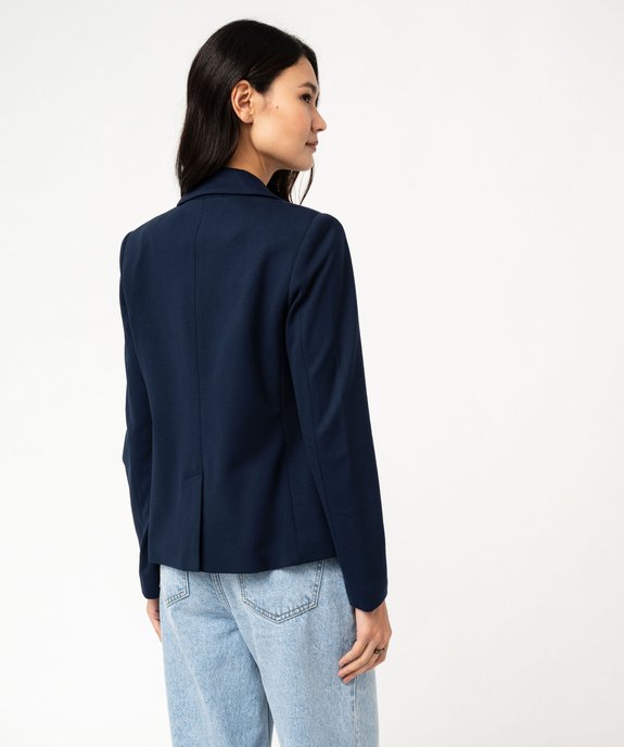 Veste de tailleur en maille extensible femme vue3 - GEMO(FEMME PAP) - GEMO