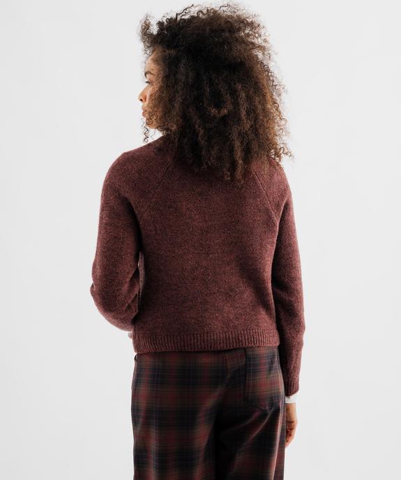 Gilet col rond boutonné femme vue3 - GEMO(FEMME PAP) - GEMO