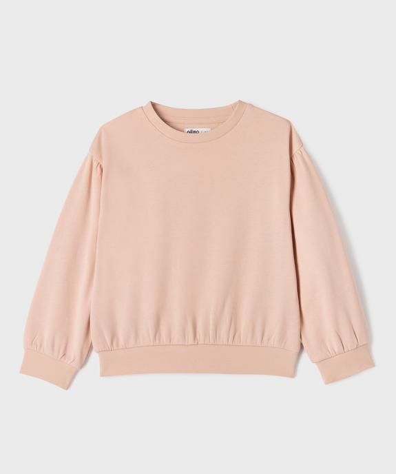 Sweat ample avec détails froncés fille vue2 - GEMO 4G FILLE - GEMO