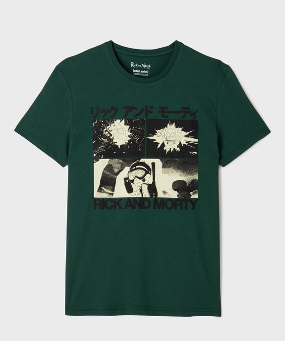 Tee-shirt manches courtes en coton imprimé homme - Rick & Morty vue1 - RICK ET MORTY - GEMO