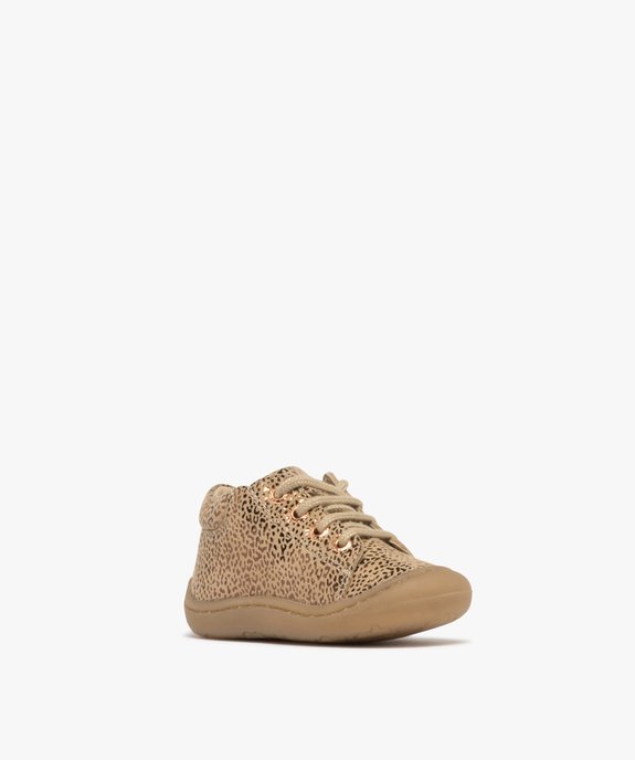 Chaussures premiers pas en cuir avec détails brillants bébé fille - NA! vue2 - NA! GEMO FOR GOOD - GEMO