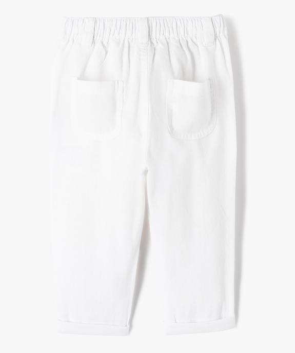 Pantalon bébé garçon élégant en lin vue3 - GEMO 4G BEBE - GEMO