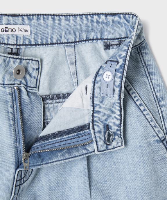 Short en jean long et ample fille vue2 - GEMO (JUNIOR) - GEMO