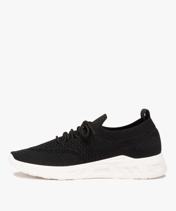 Baskets femme en maille unie avec lacets vue3 - GEMO (SPORTSWR) - GEMO
