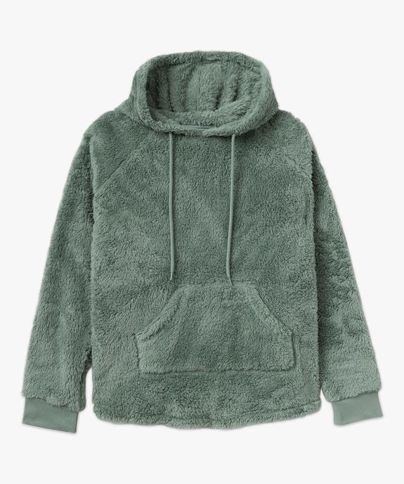 Veste d’intérieur à capuche en maille peluche femme  vue5 - GEMO(HOMWR FEM) - GEMO
