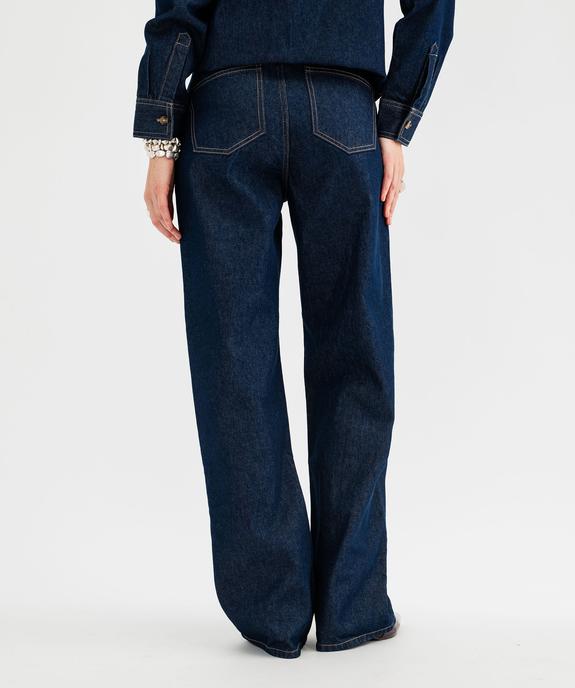 Jean wide leg taille haute femme vue4 - GEMO 4G FEMME - GEMO