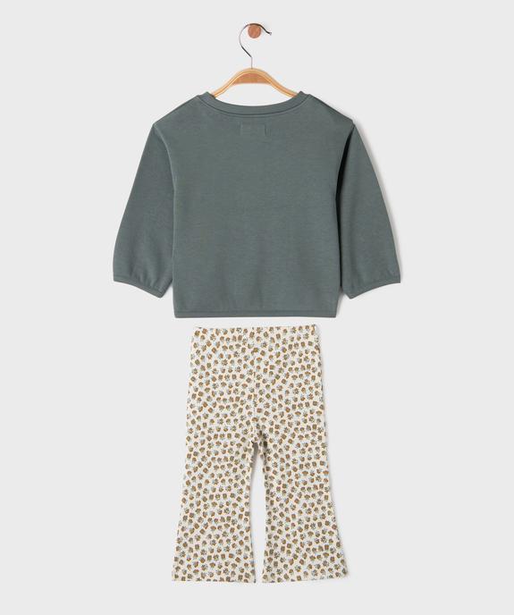 Ensemble 2 pièces sweat + legging flare bébé fille vue4 - GEMO 4G BEBE - GEMO