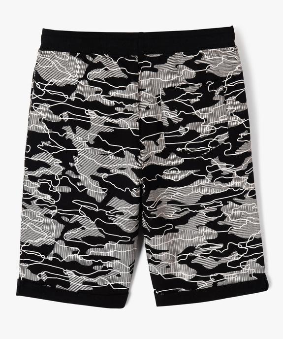 Bermuda en maille imprimé avec ceinture élastique garçon vue4 - GEMO (JUNIOR) - GEMO