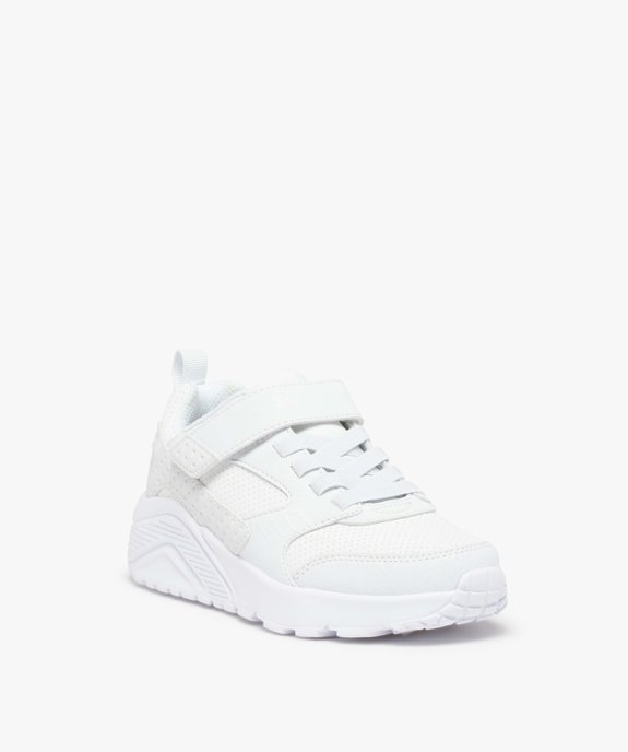 Baskets garçon unies à lacets et scratch - Skechers vue2 - SKECHERS - GEMO