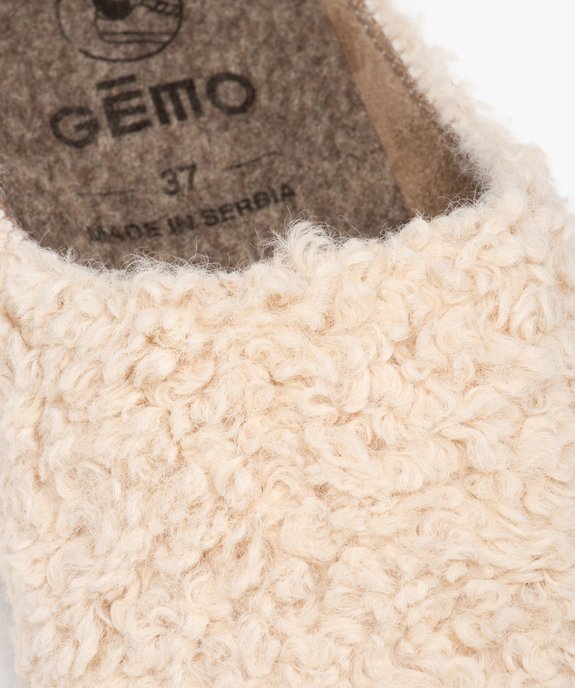 Chaussons mules en maille bouclette femme   vue6 - GEMO(HOMWR FEM) - GEMO