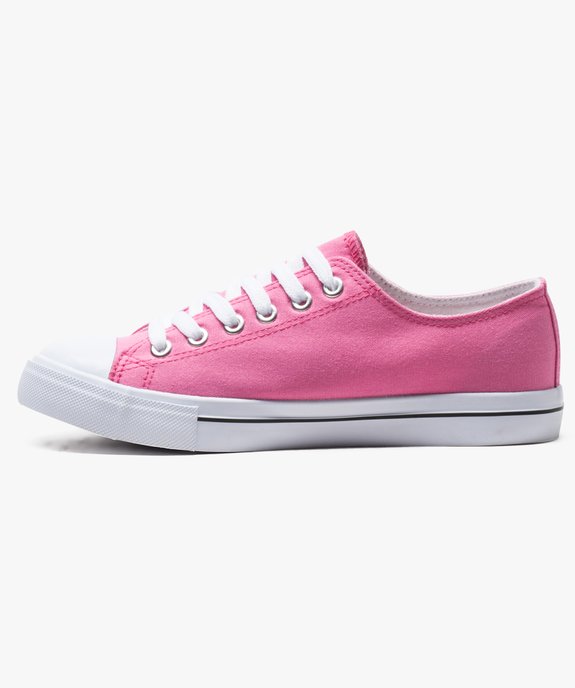 Baskets femme en toile à bout renforcé fermeture lacets vue3 - FOLLOW ME G4G - GEMO