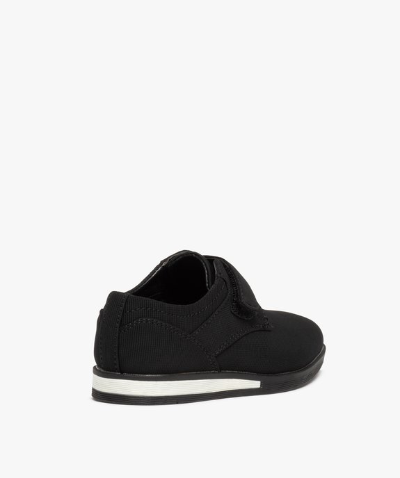 Derbies garçon unis en toile fermeture scratch vue4 - GEMO (ENFANT) - GEMO