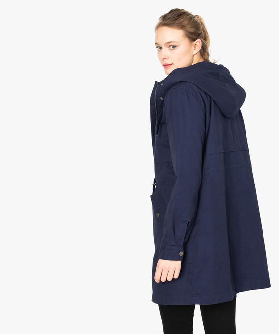 Parka femme fine mi-longue à capuche vue3 - GEMO(FEMME PAP) - GEMO