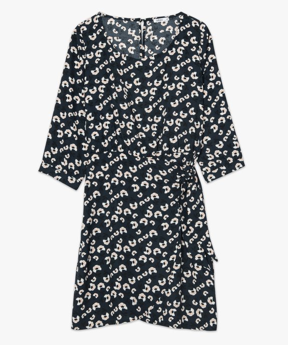 Robe femme façon portefeuille à motifs fleuris vue4 - GEMO(FEMME PAP) - GEMO