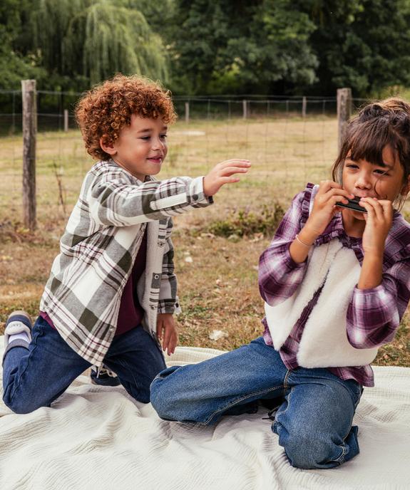 Gilet sans manches en maille peluche fille - GEMO (ENFANT) Gilet sans manches en maille peluche fille vue1 - GEMO (ENFANT) - GEMO
