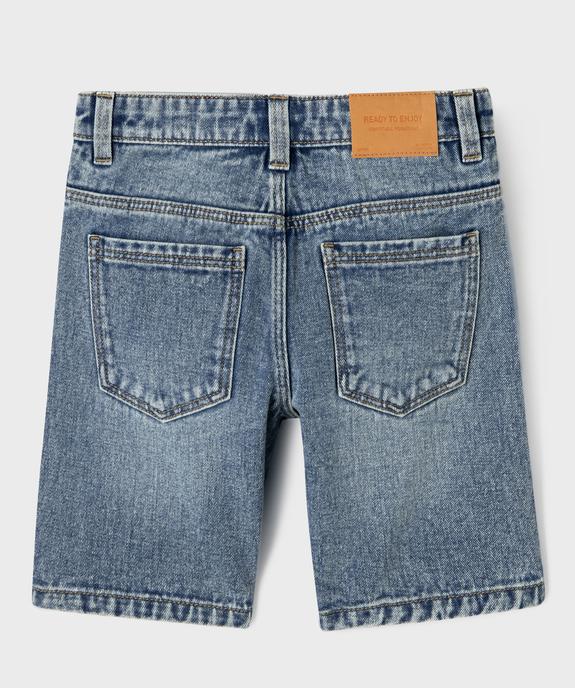 Short en jean coupe Skater avec taille ajustable garçon vue4 - GEMO (ENFANT) - GEMO