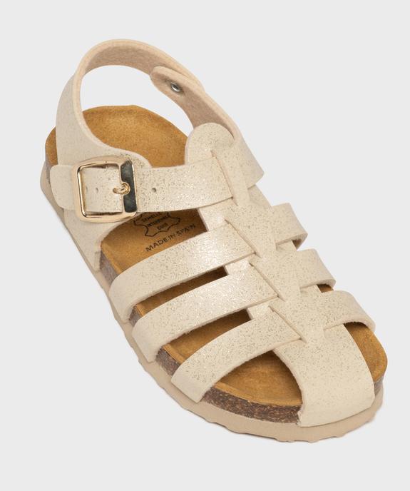 Sandales pailletées à bout fermé et semelle intérieure cuir fille - Lovely Wings vue5 - LOVELY WINGS - GEMO