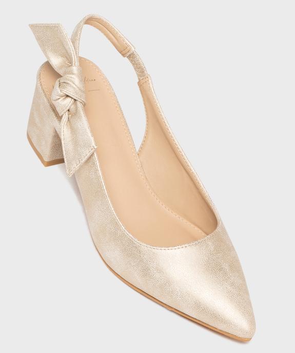 Escarpins à bout pointu et talon ouvert femme vue5 - VALENTINA BALDA - GEMO