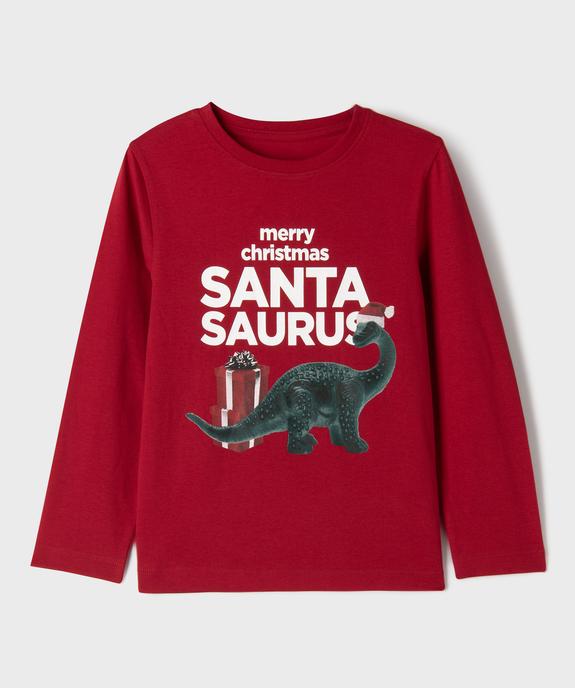 Tee-shirt manches longues spécial Noël garçon vue1 - GEMO 4G GARCON - GEMO