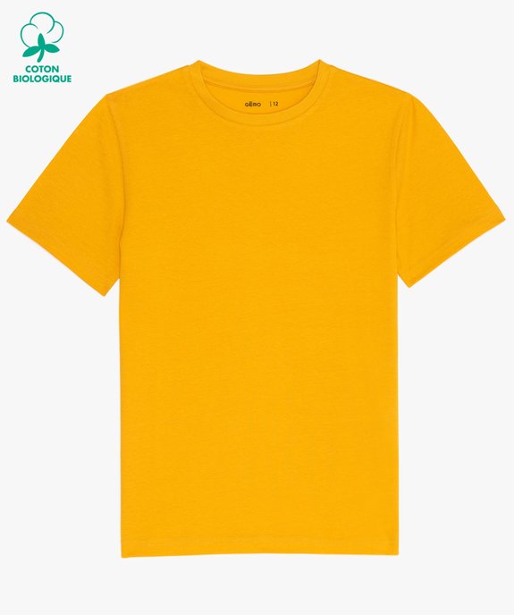 Tee-shirt à manches courtes uni garçon vue1 - GEMO (JUNIOR) - GEMO
