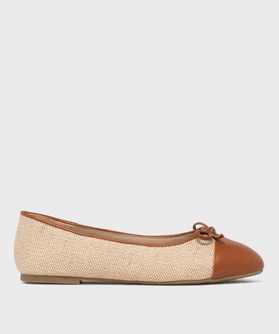 Ballerines en toile et cuir imitation femme - Valentina Baldano vue1 - VALENTINA BALDA - GEMO