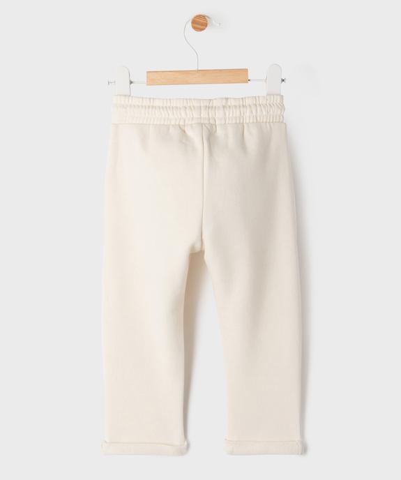 Pantalon en maille avec taille élastique et revers bébé fille vue3 - GEMO 4G BEBE - GEMO