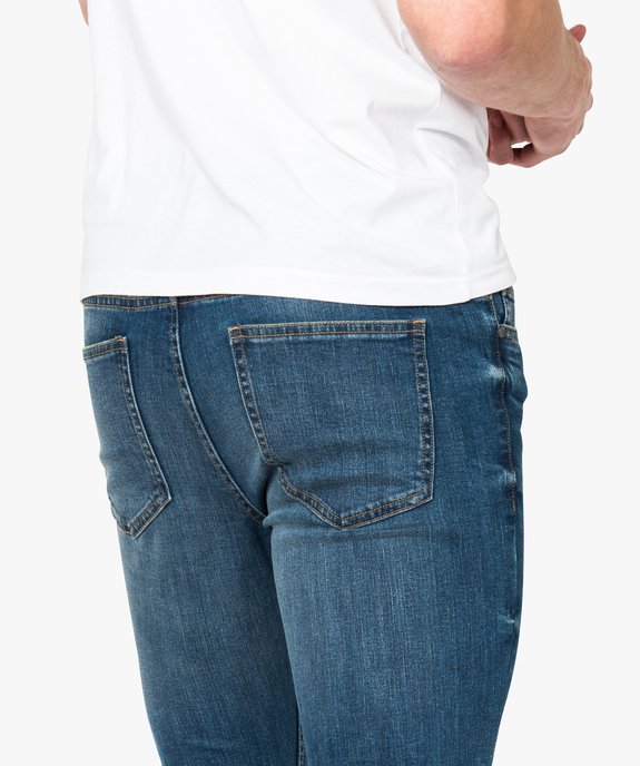 Jean homme skinny délavé avec plis sur les hanches vue2 - GEMO (HOMME) - GEMO
