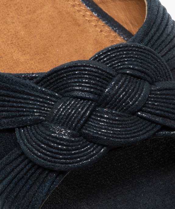 Sandales femme à talon compensé et tige finement pailletée vue6 - GEMO (CASUAL) - GEMO