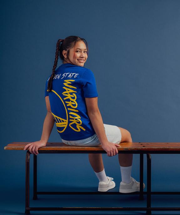Tee-shirt manches courtes inscription Warriors Golden State garçon - NBA vue1 - NBA - GEMO