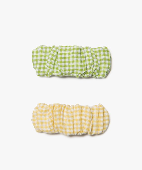 Barrettes pour les cheveux fille à motif vichy (lot de 2) vue1 - GEMO (ACCESS) - GEMO