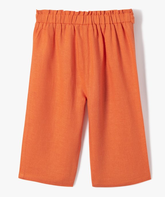 Pantalon bébé fille large en lin et viscose vue3 - GEMO 4G BEBE - GEMO