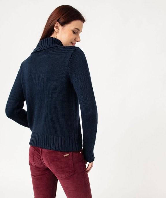 Pull femme à col roulé avec drapeau - LuluCastagnette vue3 - LULUCASTAGNETTE - GEMO