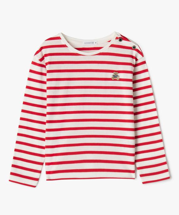 Tee-shirt manches longues à rayures fille - LuluCastagnette vue1 - LULUCASTAGNETTE - GEMO