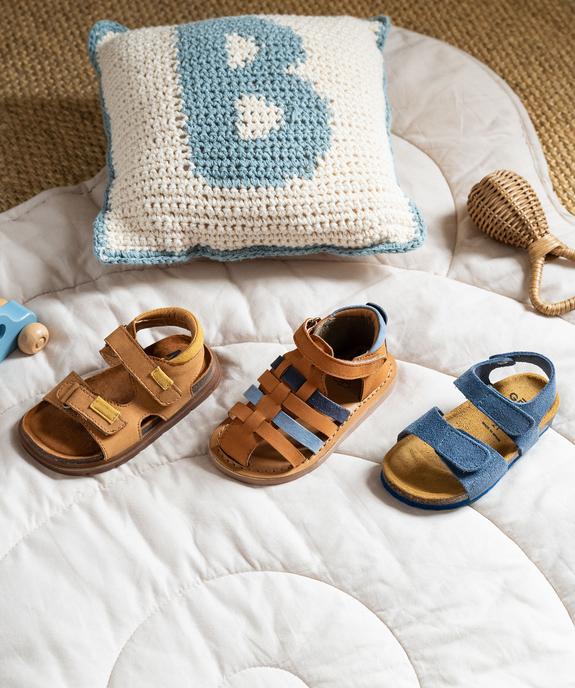Sandales en cuir avec double bride à scratch bébé garçon - NA! vue6 - NA! GEMO FOR GOOD - GEMO