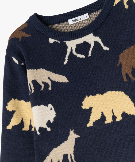 Pull à motifs animaux garçon vue3 - GEMO (ENFANT) - GEMO