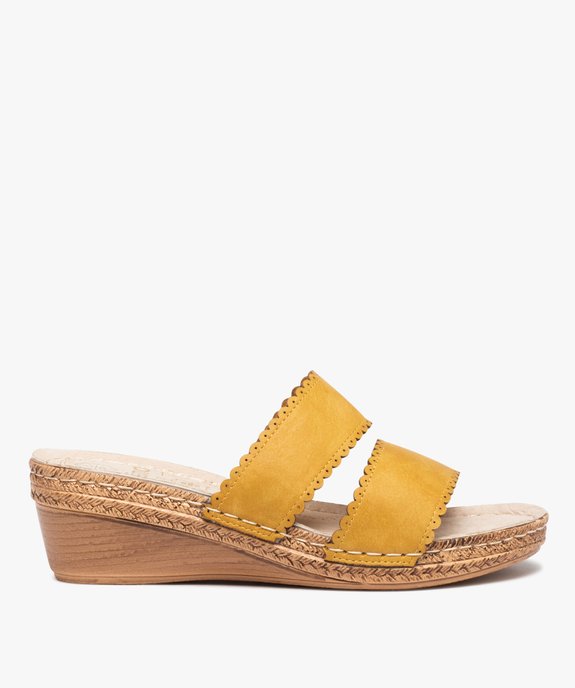Mules femme confort à brides dentelées unies vue1 - GEMO (CONFORT) - GEMO