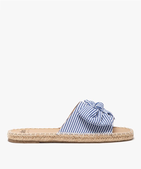 Mules femme plates avec semelle corde et noeud fantaisie vue1 - GEMO (CASUAL) - GEMO