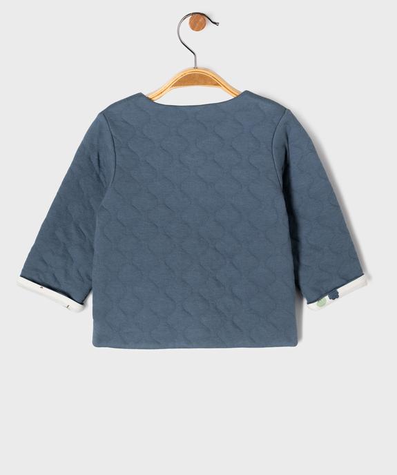 Gilet sweat réversible bébé garçon vue4 - GEMO 4G BEBE - GEMO