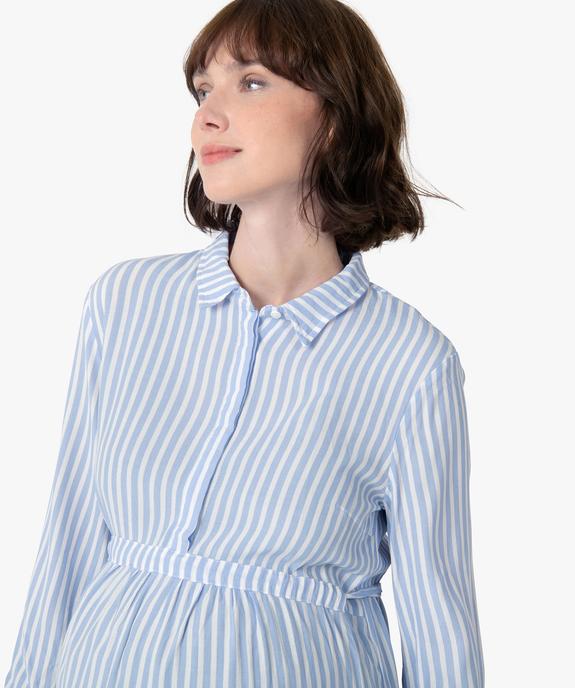 Blouse de grossesse fluide imprimée à manches 3/4 vue2 - GEMO(FEMME PAP) - GEMO