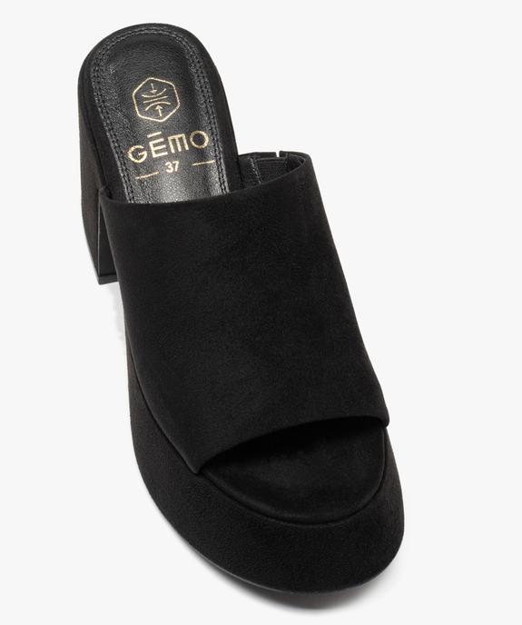 Mules femme à talon flare unies avec semelle plateforme vue5 - GEMO(URBAIN) - GEMO