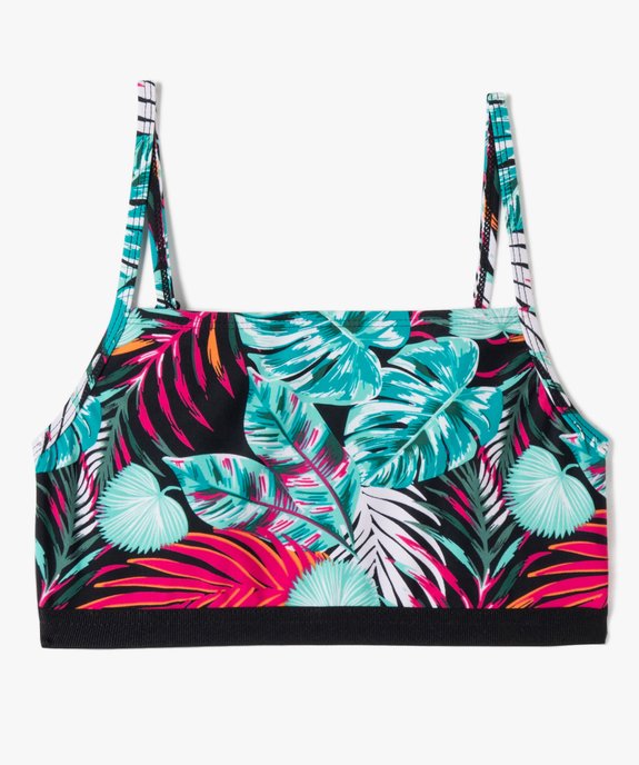 Haut de maillot de bain fille brassière imprimé tropical vue1 - GEMO (JUNIOR) - GEMO