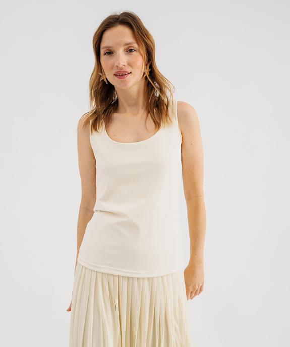 Débardeur à larges bretelles et col carré en microfibre femme vue5 - GEMO(FEMME PAP) - GEMO