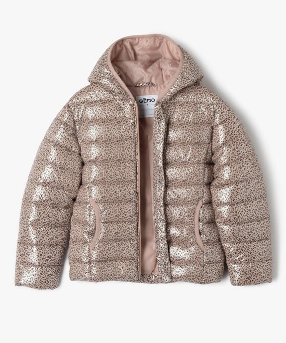 Doudoune à capuche irisée et imprimée fille vue4 - GEMO 4G FILLE - GEMO