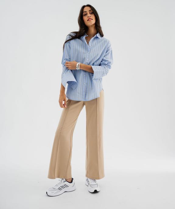 Pantalon large à taille élastiquée femme vue4 - GEMO(FEMME PAP) - GEMO