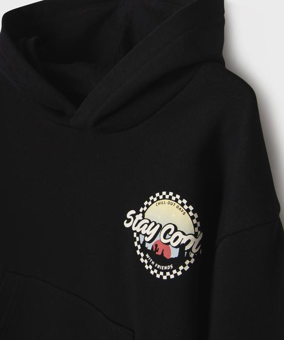 Sweat à capuche avec motif poitrine et dos garçon vue2 - GEMO (ENFANT) - GEMO