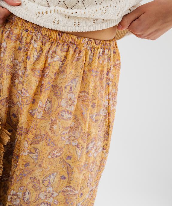 Pantalon sarouel en voile imprimé femme vue2 - GEMO(FEMME PAP) - GEMO