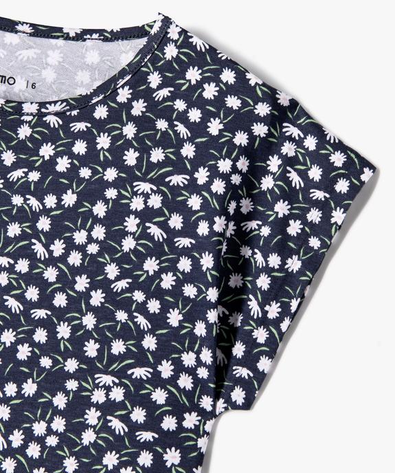 Tee-shirt à manches courtes coupe oversize fille vue2 - GEMO 4G FILLE - GEMO